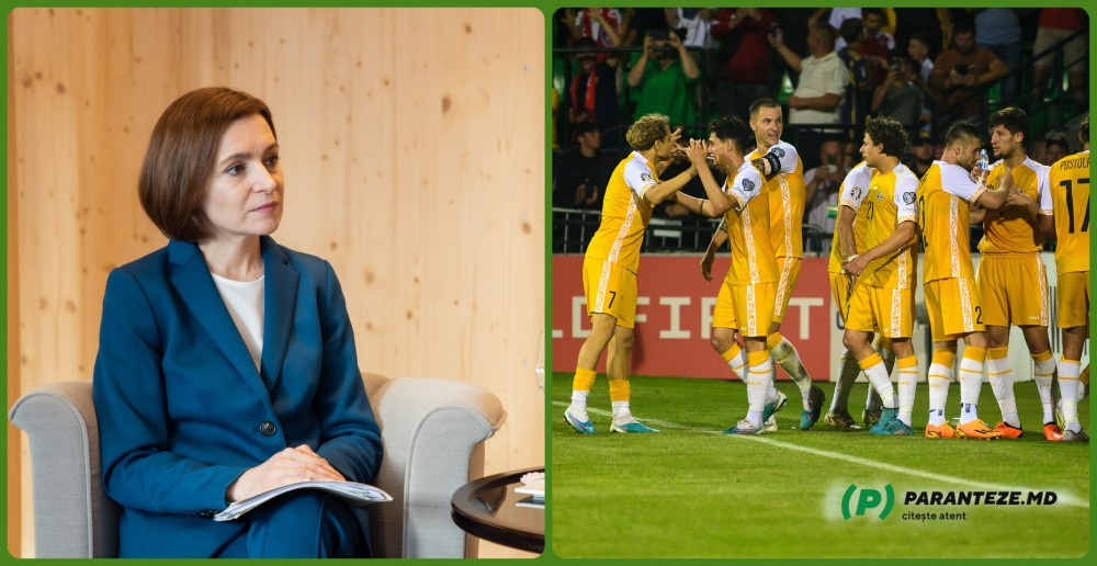 Maia Sandu a felicitat Naționala Moldovei de fotbal